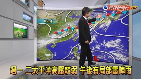 東、北部36度以上高溫!午後注意雷陣雨