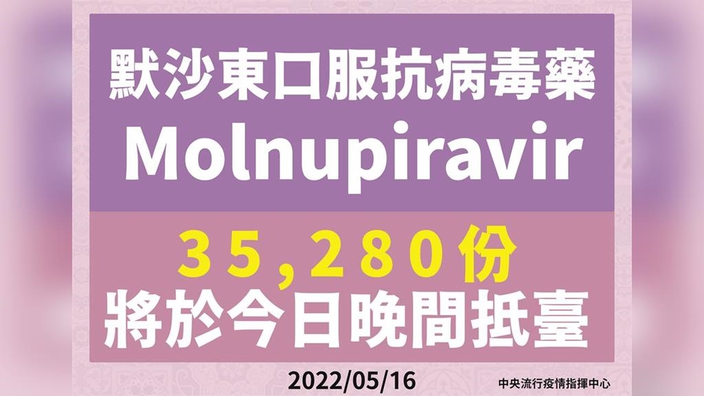 默沙東口服藥今晚到貨35280份　主要供長照機構與洗腎患者使用