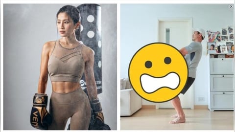 健身女神林芊妤60秒雙人運動片流出！老公挑戰「高難度體位」網嚇歪