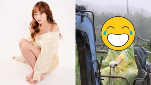 林襄被整了?穿雨衣挖山藥又開怪手變「辣妹工人」網笑:有點ㄎㄧㄤ