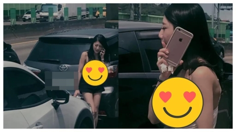 車禍現場驚見「超兇女車主」!馬甲裝「霸氣下車」震撼全網:逢凶化吉