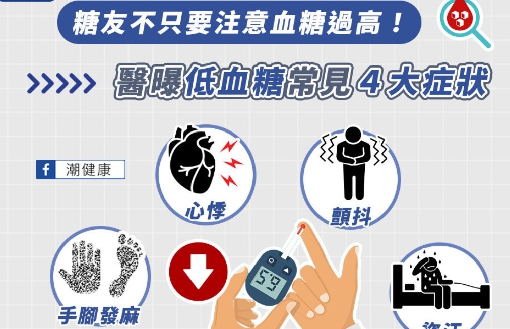 「低血糖」比高血糖更容易住院! 50%以上無症狀? 醫:善用CGM助血糖控制達標 「低血糖」比高血糖更容易住院! 50%以上無症狀? 醫:善用CGM助血糖控制達標