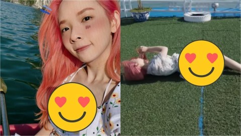 滴妹花400萬包船洩「超深1線」!草地來回滾「裙子險走光」畫面曝