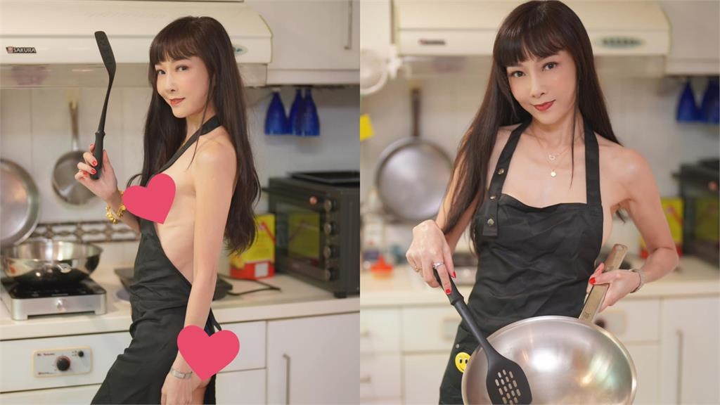 56歲美魔女單穿圍裙煮菜!破尺度辣照轉身洩「超惹火曲線」