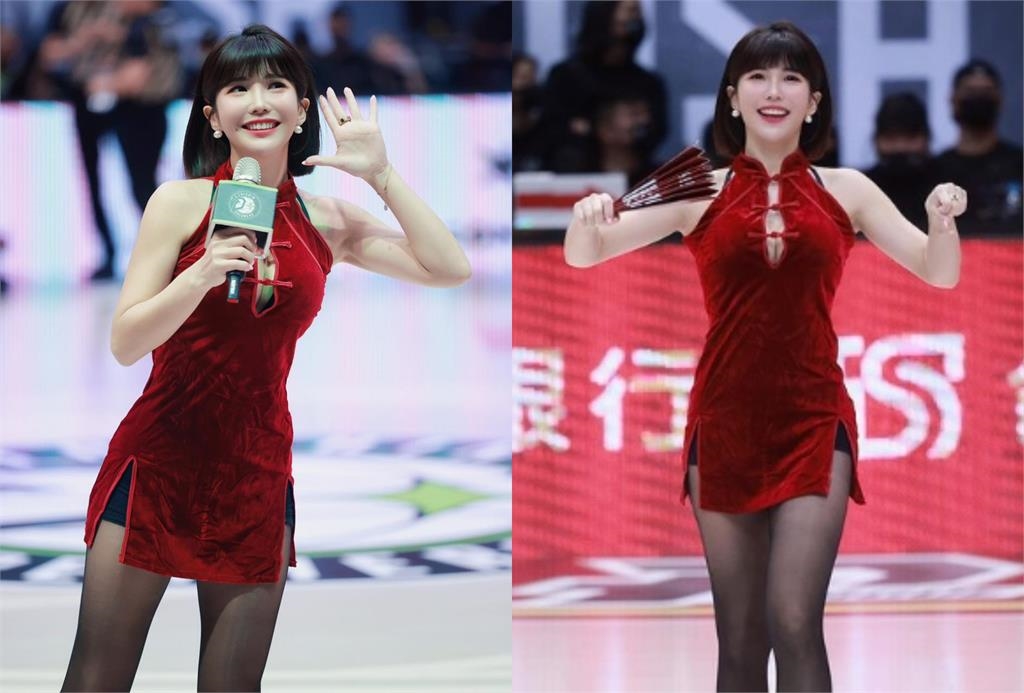 壯壯「火紅旗袍+黑絲襪」激辣穿搭曝！甜祝開工大吉網暈：愛了