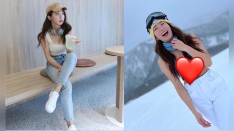 郭書瑤情人節「雪地解封」發感性文！巧露「雙弧線」讓網喊：不冷嗎？