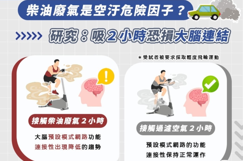 比汽油更毒？ 研究：吸入柴油車廢氣  恐破壞大腦「連結能力」