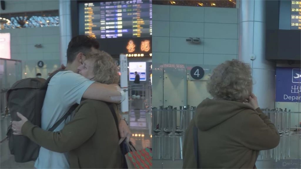 天下父母心！歐陽姍沉默望愛子出境離台　不捨背影網看哭：想起朱自清