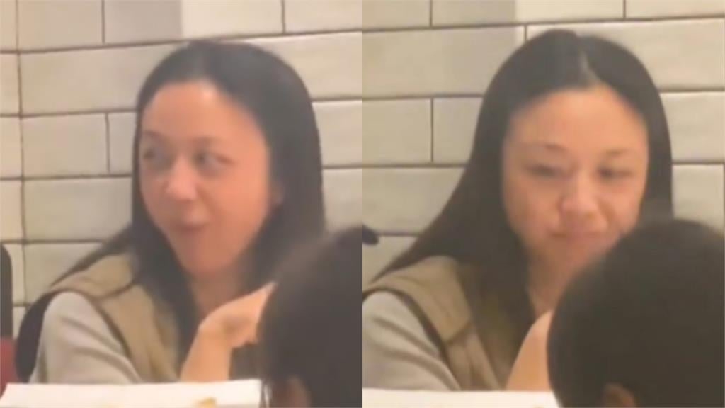 43歲湯唯「無眉素顏」歪嘴吃披薩!「凹陷法令紋」蠟黃面容中網看傻