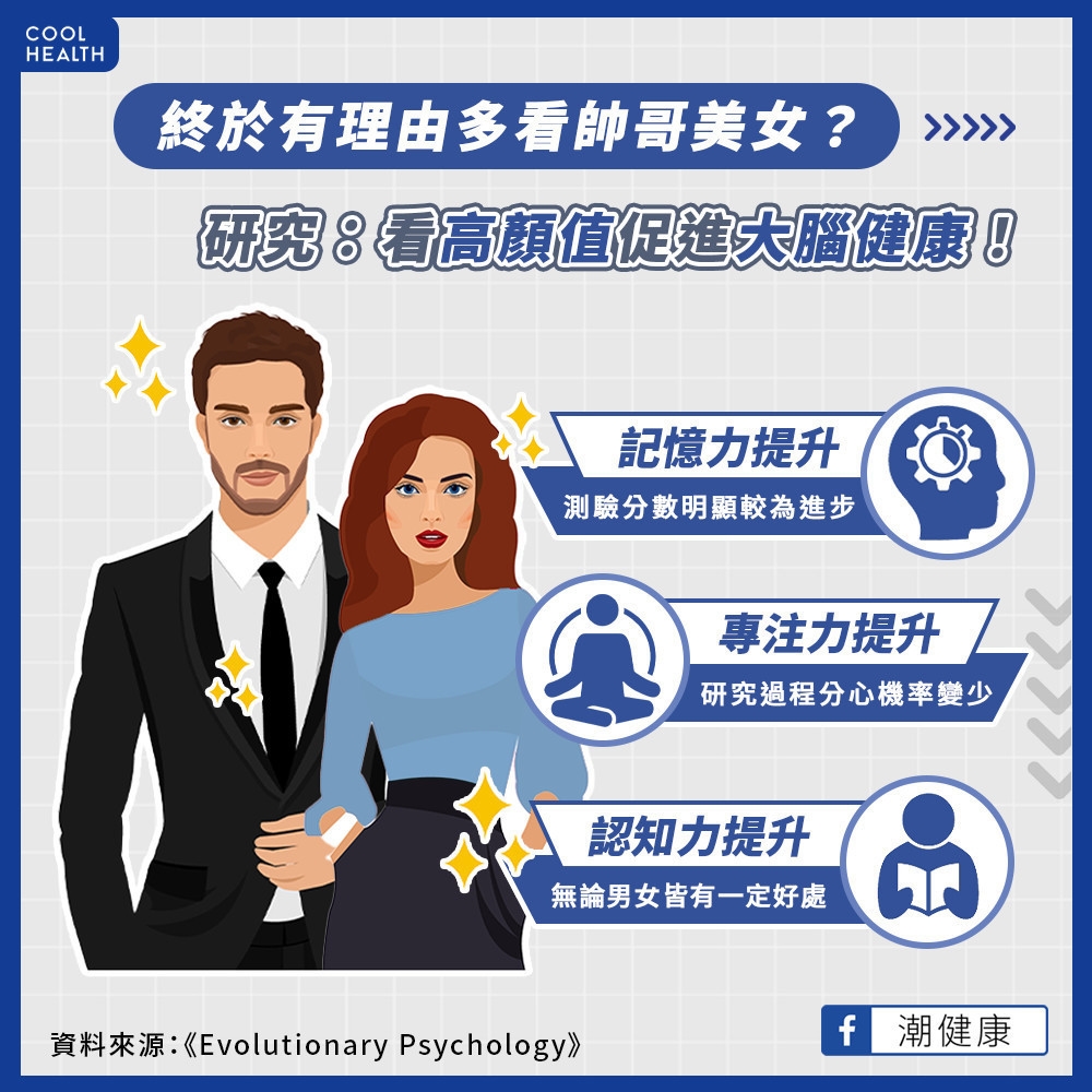 愛看帥哥美女有益大腦健康? 研究稱觀看「高顏值面孔」可增加記憶力