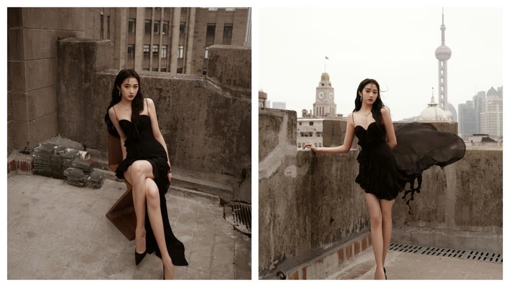 關曉彤「尺度全開」上下都露!黑色薄紗突飄起「洩走光陰影」3千萬粉急壞