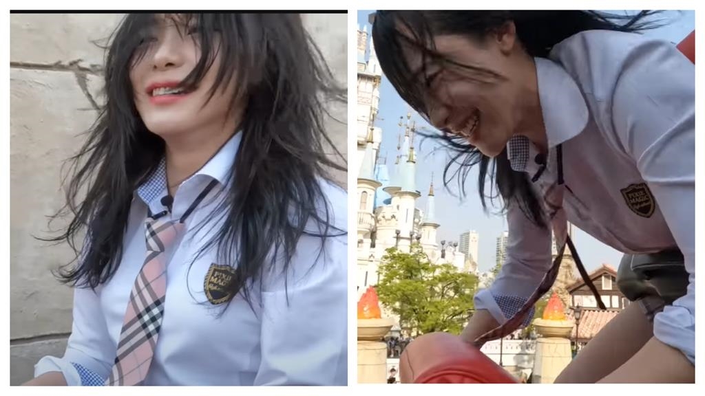 李多慧現蹤樂園「玩到濕身」超嗨!白襯衫「透到全現形」網急壞:別著涼