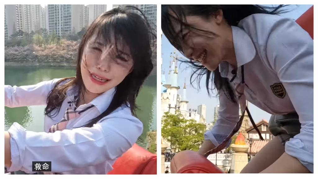 李多慧現蹤樂園「玩到濕身」超嗨!白襯衫「透到全現形」網急壞:別著涼