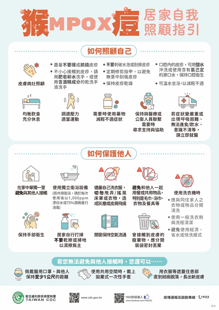 染猴痘居家隔離如何防家庭群聚？ 圖卡指引手把手教學