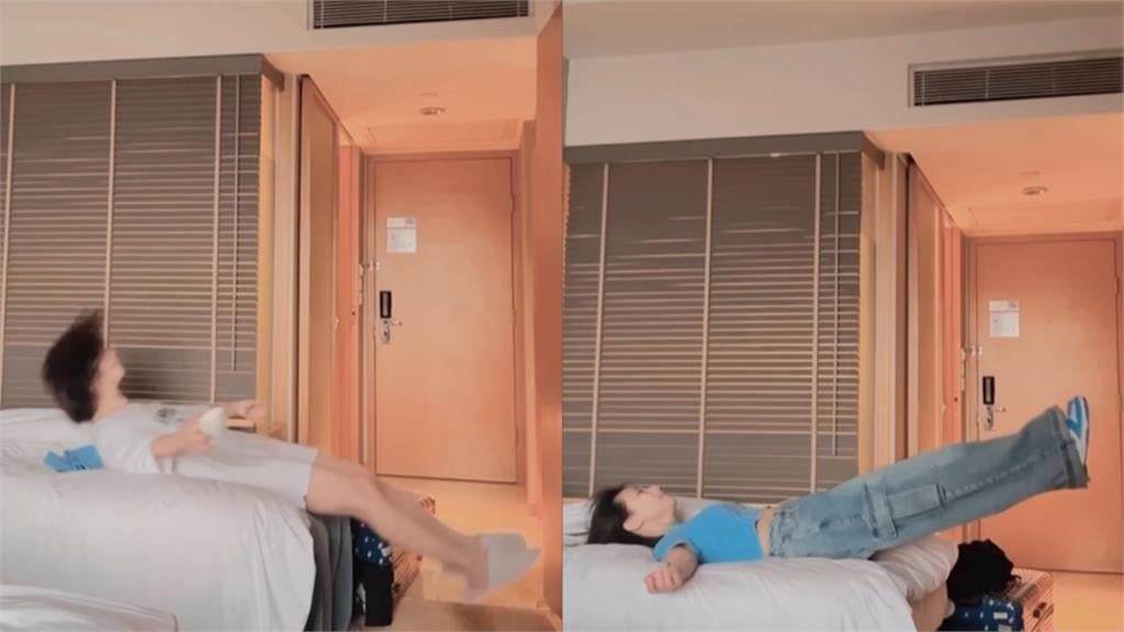 溫妮飯店更衣6秒片遭瘋傳！0防備「裸腿睡衣」床上彈跳…網低吼：好厲害