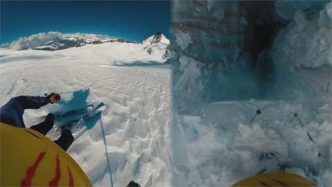 驚險瞬間!法男墜「深不見底冰縫」困20分鐘 友人崩喊:最漫長的時刻