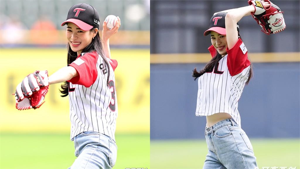 涎鎮啊～開球顯走光！側投上舉激短衣失控「猛料現形」超狂身材網瘋看