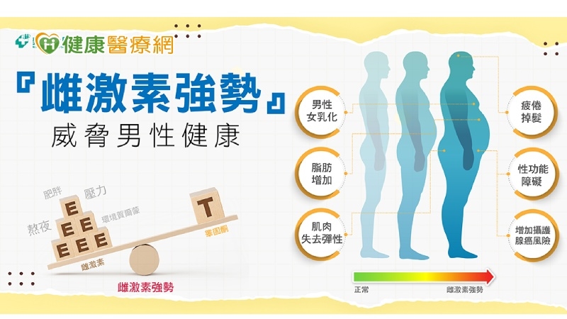 男人也會雌激素過多 恐導致性功能障礙等6大風險