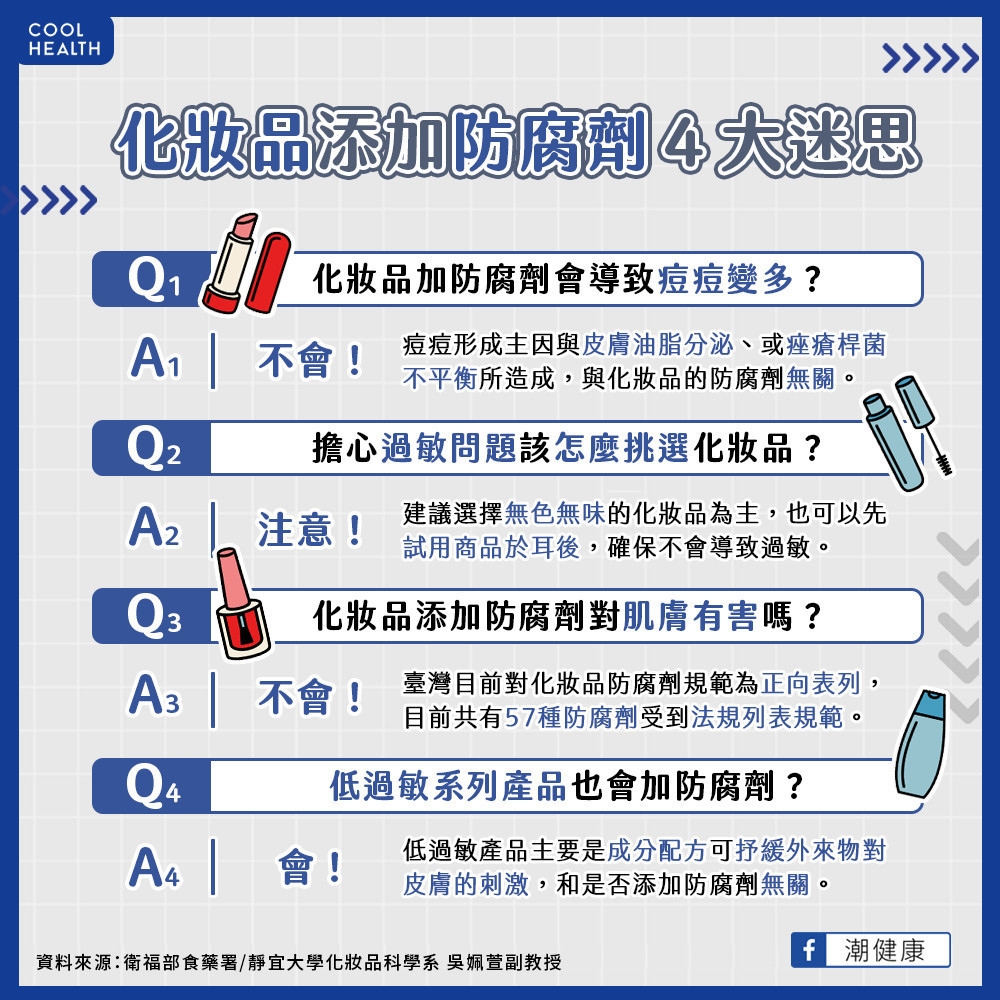 不添加防腐劑不一定是好產品? 化妝品添加防腐劑4大迷思