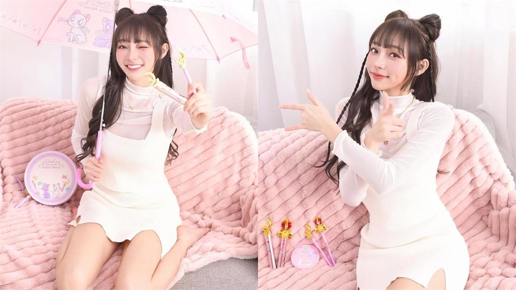 峮峮扮「美少女戰士」慘撞林襄！2大啦啦隊女神互尬網嗨：快來懲罰我