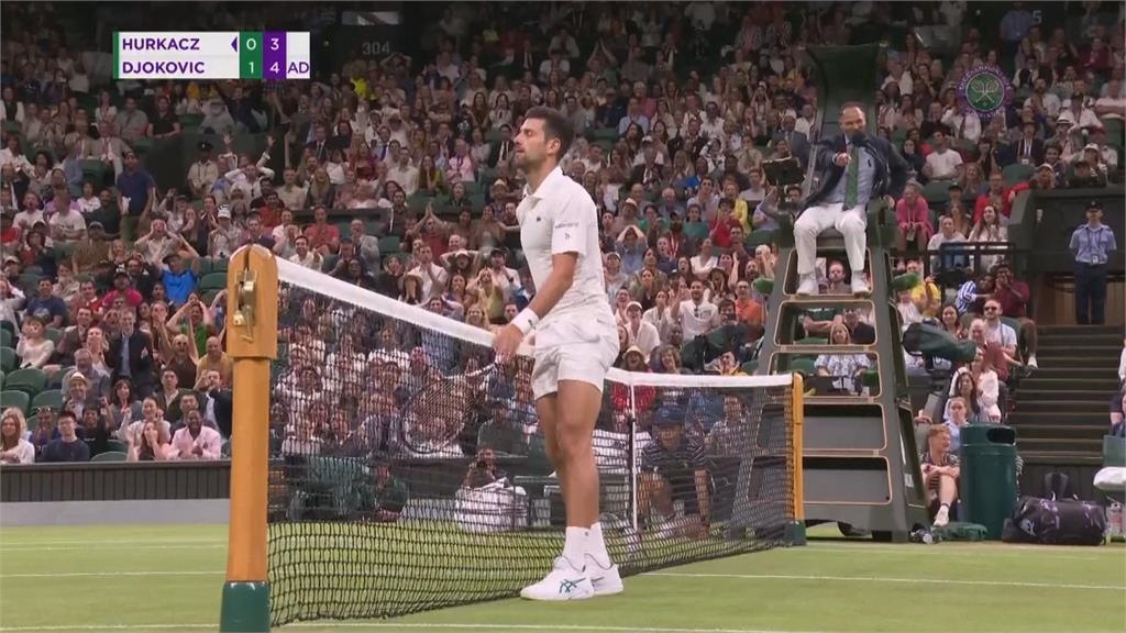 溫網11點宵禁觀眾噓聲大起　喬帥拚八強被迫中斷比賽