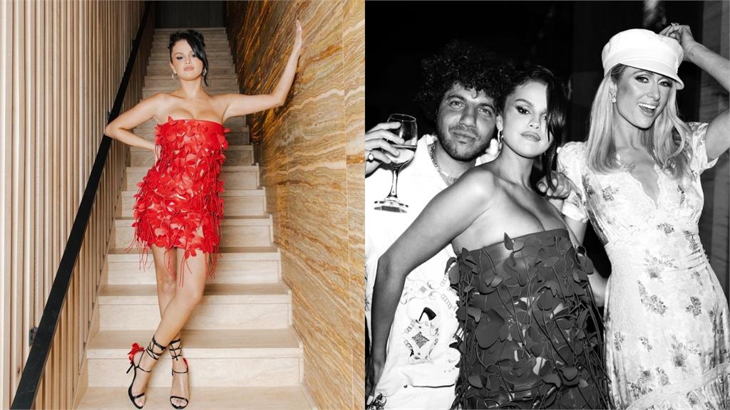 小天后賽琳娜辣穿「壓胸洋裝」開趴!急速下滑「炸出內餡」千萬網瘋看