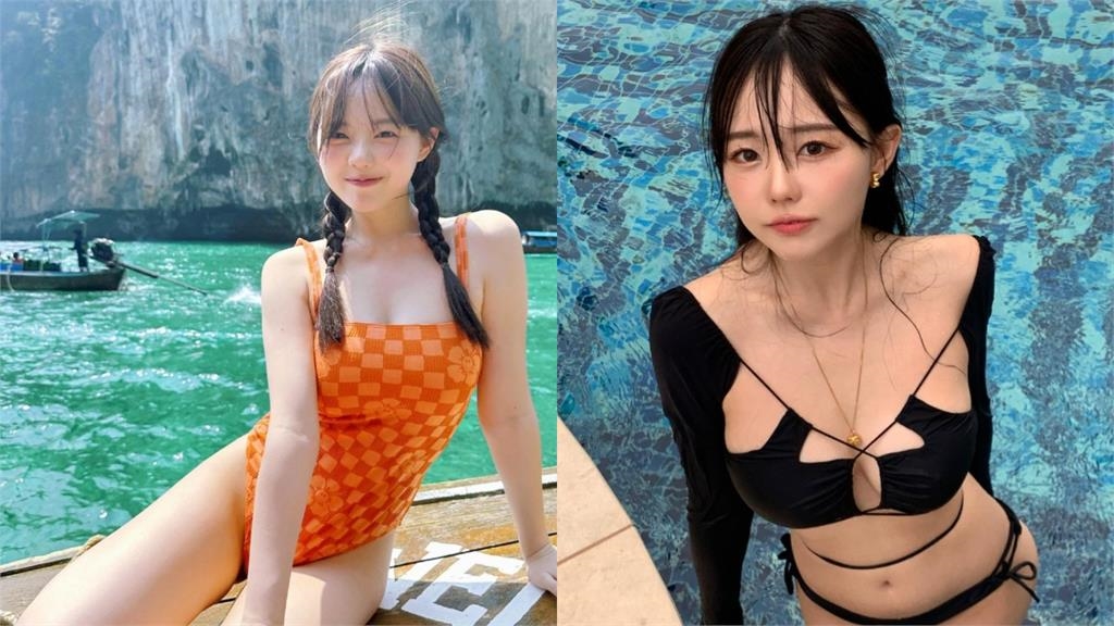 「死庫水辣妹」大口舔冰淇淋!比基尼太小「內餡全溢出」18秒片網暴動