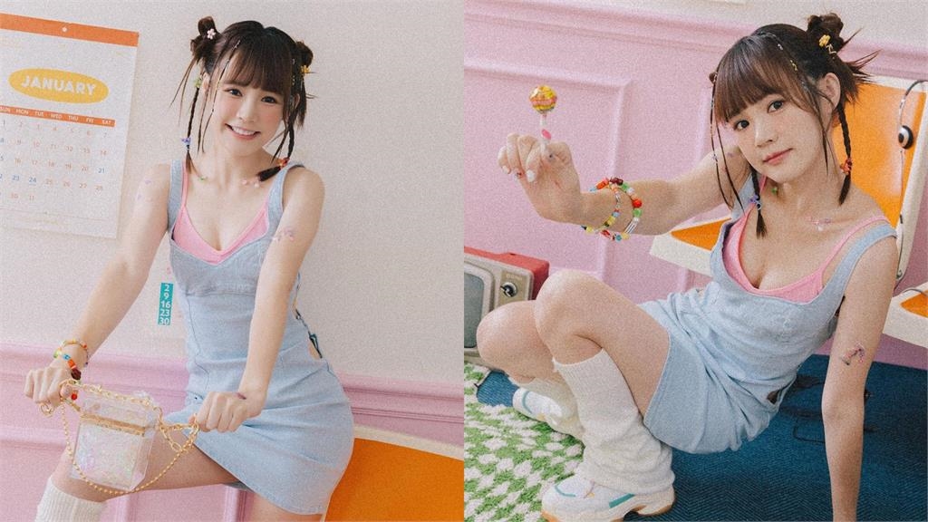 吳心緹細肩背心猛放大!坐地仰望「馬卡龍偷夾芥末」心機身形擊潰46萬粉