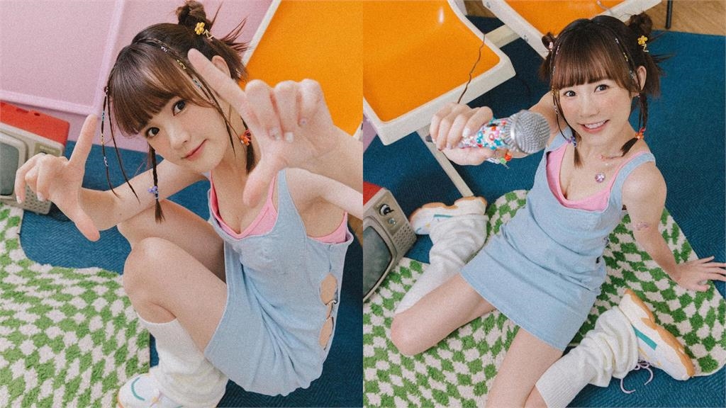 吳心緹細肩背心猛放大!坐地仰望「馬卡龍偷夾芥末」心機身形擊潰46萬粉