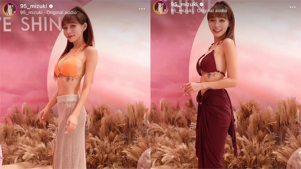 林襄認愛解放了！辣穿「超襄比基尼」彎腰狂倒猛料…網喊：馬傑森好幸福