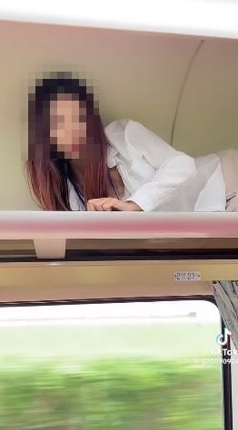 抖音一響!正妹火車上拍片「整尊爬進行李架」28秒片曝 台鐵說重話了