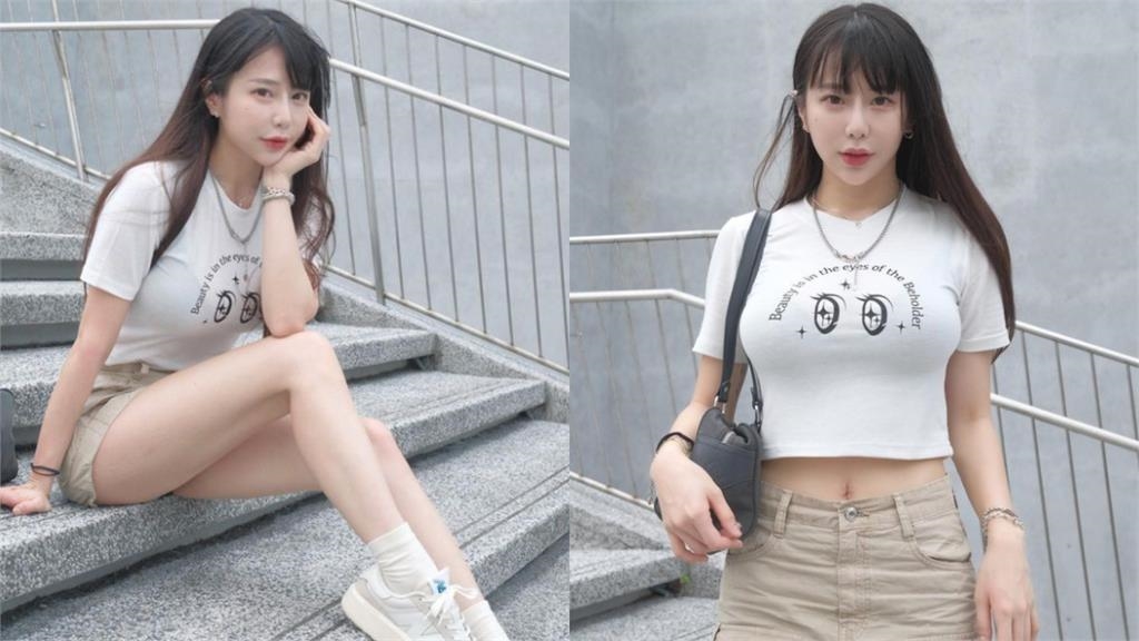 梓梓激短字母衣「平面輸出變立體」撐到炸！休閒穿搭竟藏「無敵魔鬼細節」