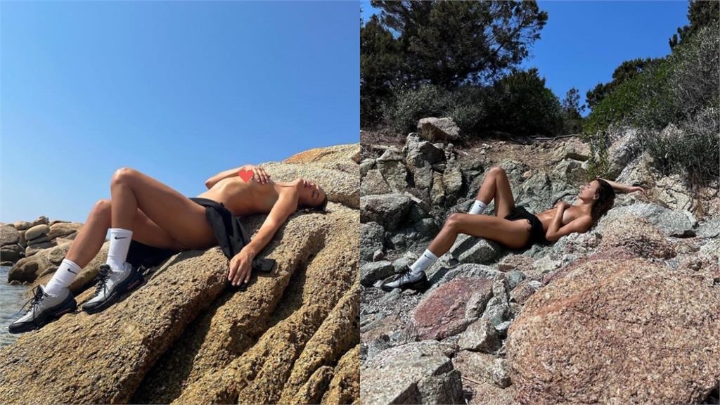 C羅辣模前女友「光溜攀岩」回歸自然!破尺度「上衣失蹤」震撼45萬粉