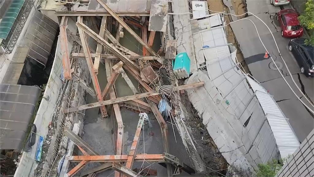 基泰大直建案!灌漿太慢改用「灌砂」 預計週六就能回填一半