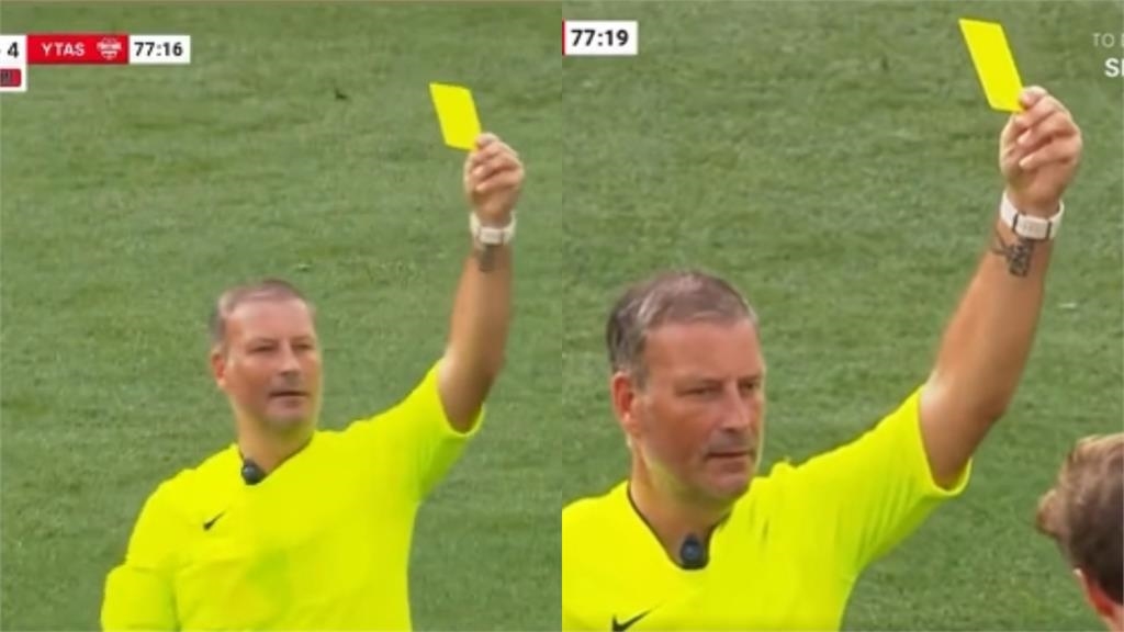 足球/踢球狂吃裁判黃牌!英國選手怒掏「UNO迴轉卡」神反彈全場笑爛