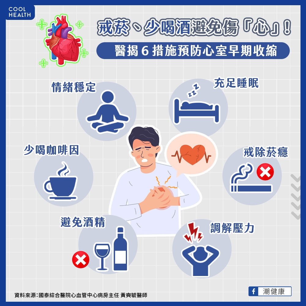 光戒菸、戒酒還不夠? 醫曝心室心律不整保健方式