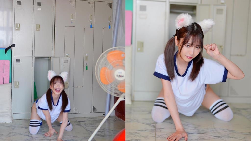 新玩法？桃乃木香奈「純欲體操服」塞進置物櫃　萌獸竄出「跪趴誘惑」網窒息：太讚