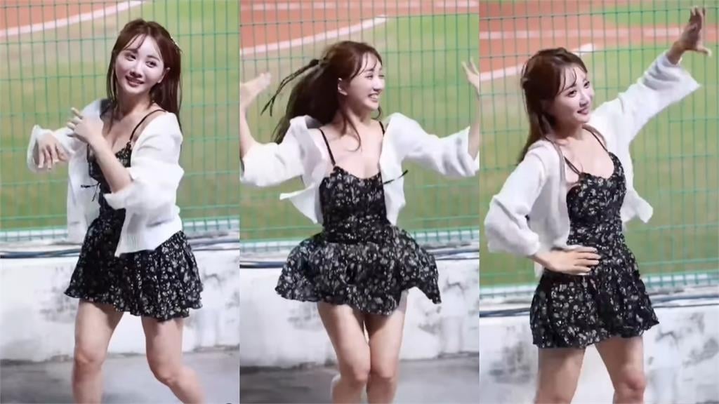 小珍奶居家風「暗黑碎花裙」!無敵彈跳應援片流出2千網看暈:好晃