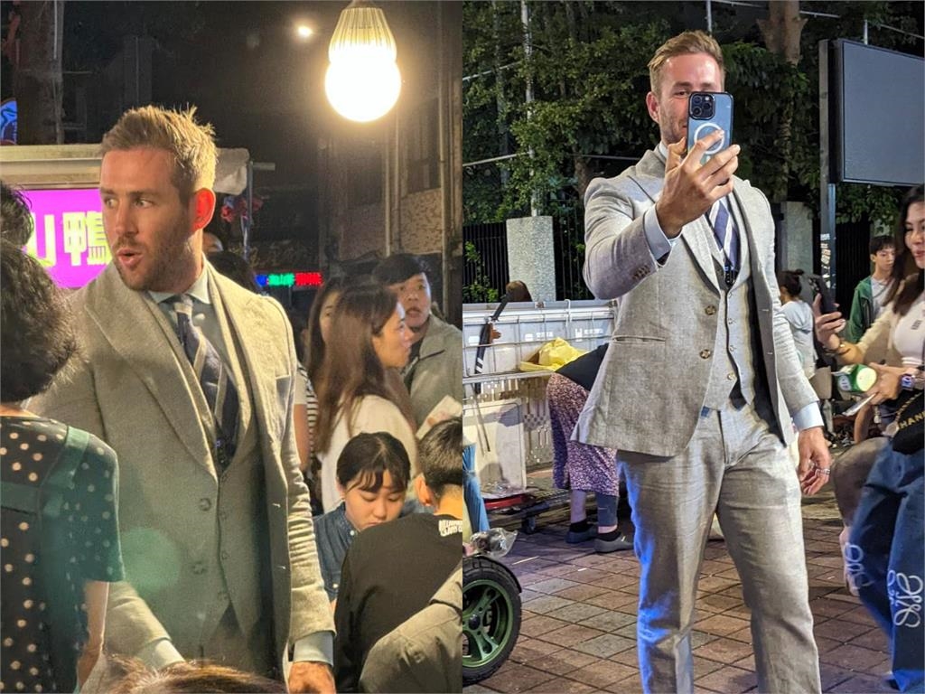 死侍悄悄來台了？一身超帥西裝「寧夏夜市吃這一攤」畫面流出全網暴動