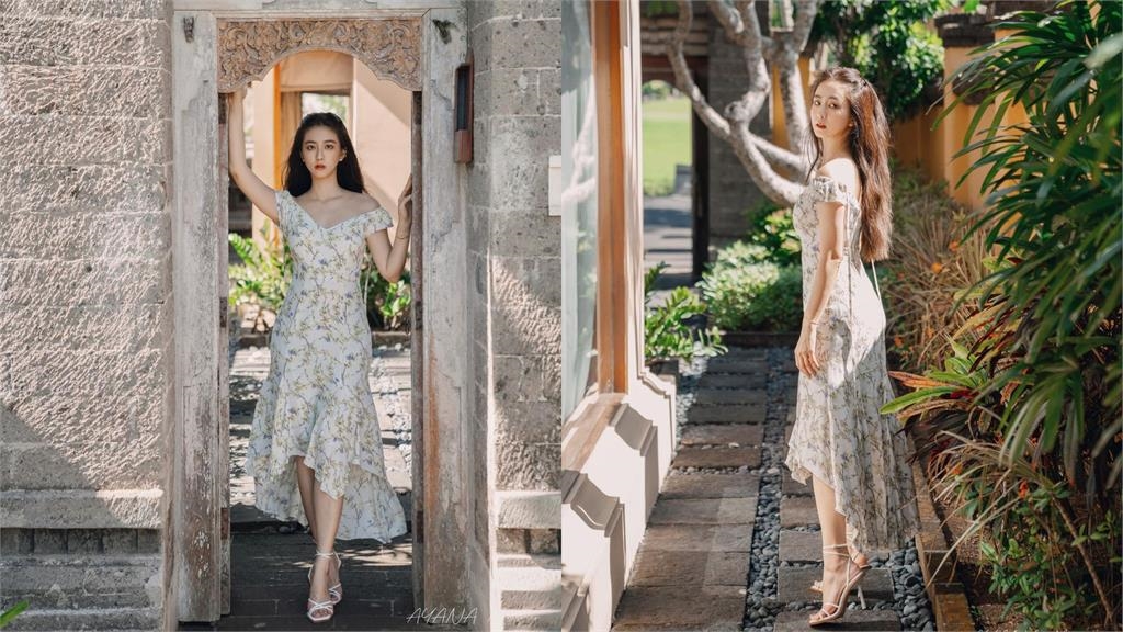 美炸！周曉涵峇厘島甜拍「相親照」　「平口碎花洋裝」辣暈網：仙女下凡