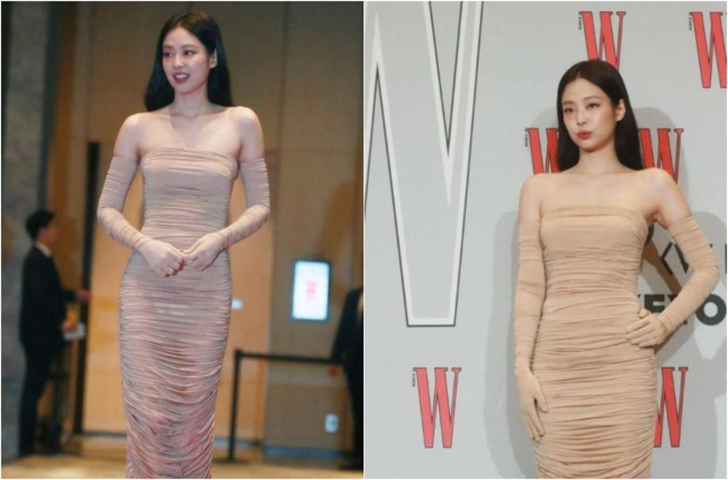 Jennie「肉色貼身裙」洩0贅肉曲線 鏡頭拉遠全場暴動:有穿嗎?