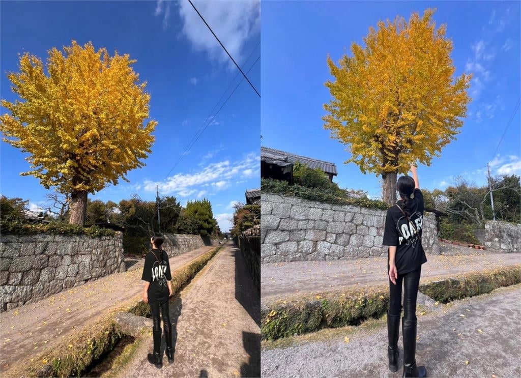 58歲方文琳「日本路邊隨便拍」洩超狂體態!皮褲勒太緊…2萬網看跪:好殺