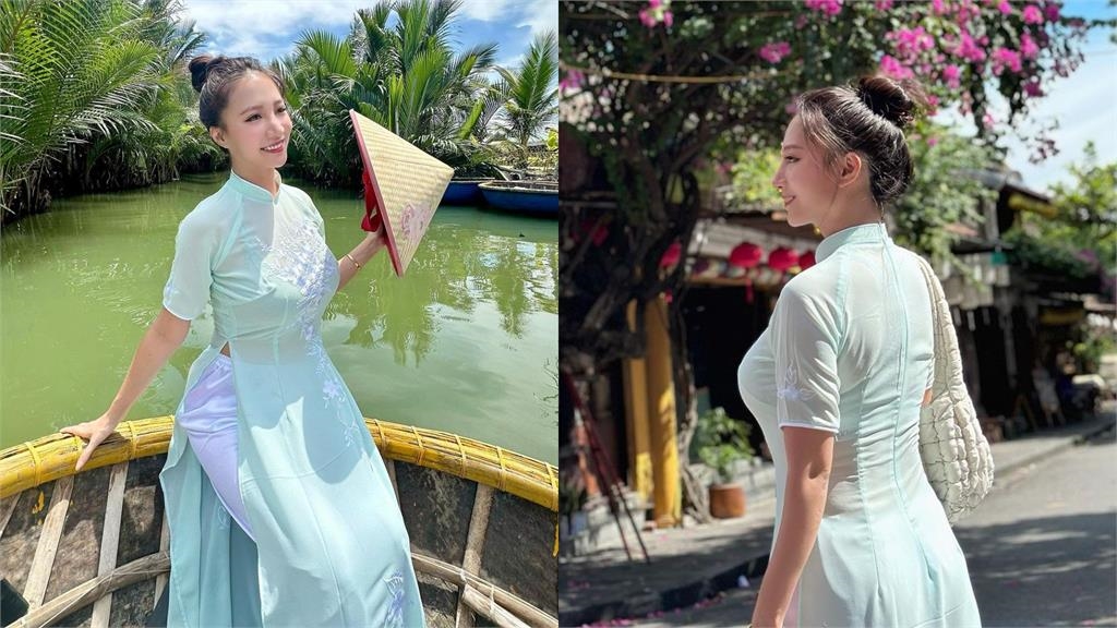 林采緹穿越南奧黛展「極致起伏」!側面曲線「太暴力」網暈:人間天使