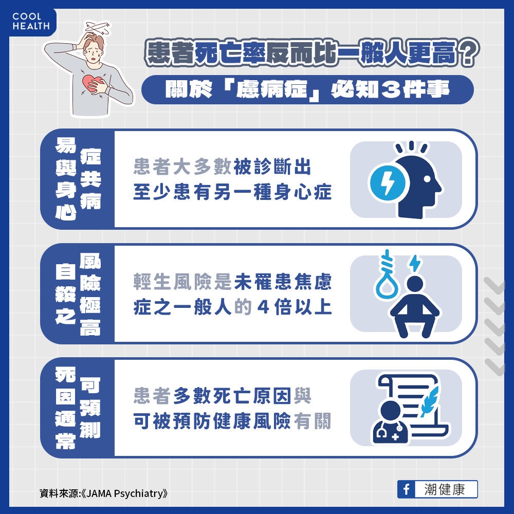 過度壓力壓垮內分泌? 慮病症患者反而死亡率高