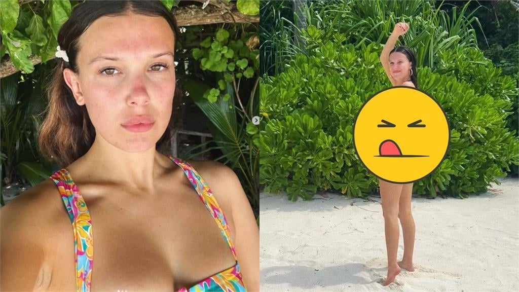 《怪奇物語》小11高衩比基尼太小件！一轉身「曬傷桃太郎」大噴裝…網急：學壞了