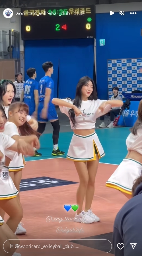 「最強外掛」安芝儇領軍!台鋼啦啦隊「現身南韓排球賽」創史上首次
