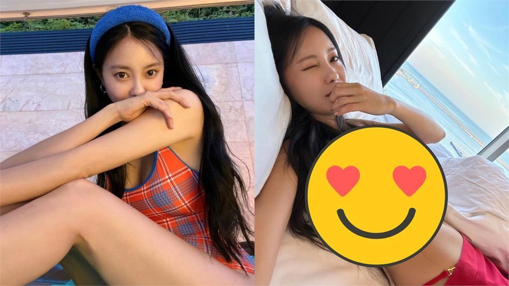 T-ara孝敏比基尼泡湯照流出！嫵媚躺床「炸出火紅果實」迷暈7.4萬人