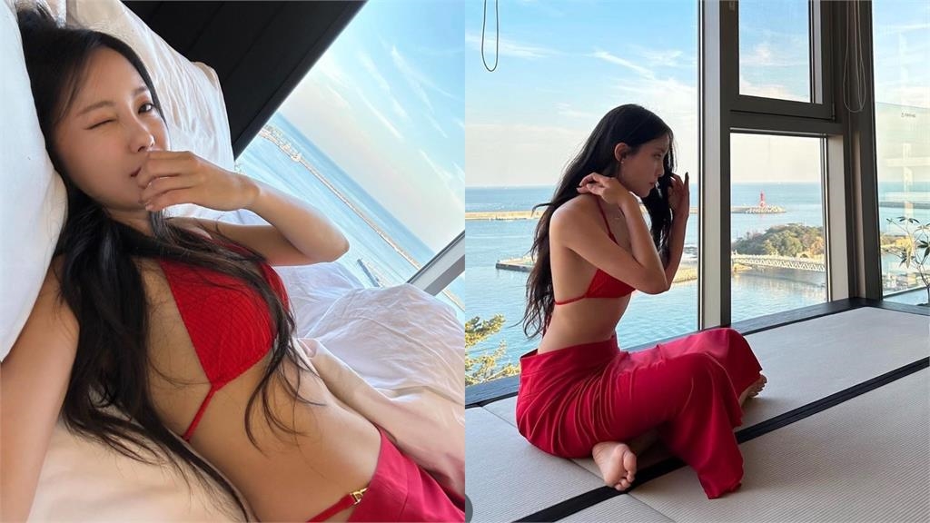 T-ara孝敏比基尼泡湯照流出!嫵媚躺床「炸出火紅果實」迷暈7.4萬人