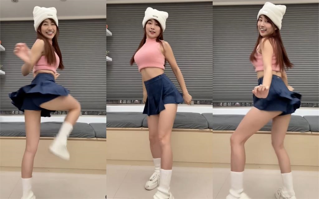 虎牙甜心抬腳…短裙猛起飛「洩惹火底牌」!忘情14秒「Q彈狂扭」網猛看
