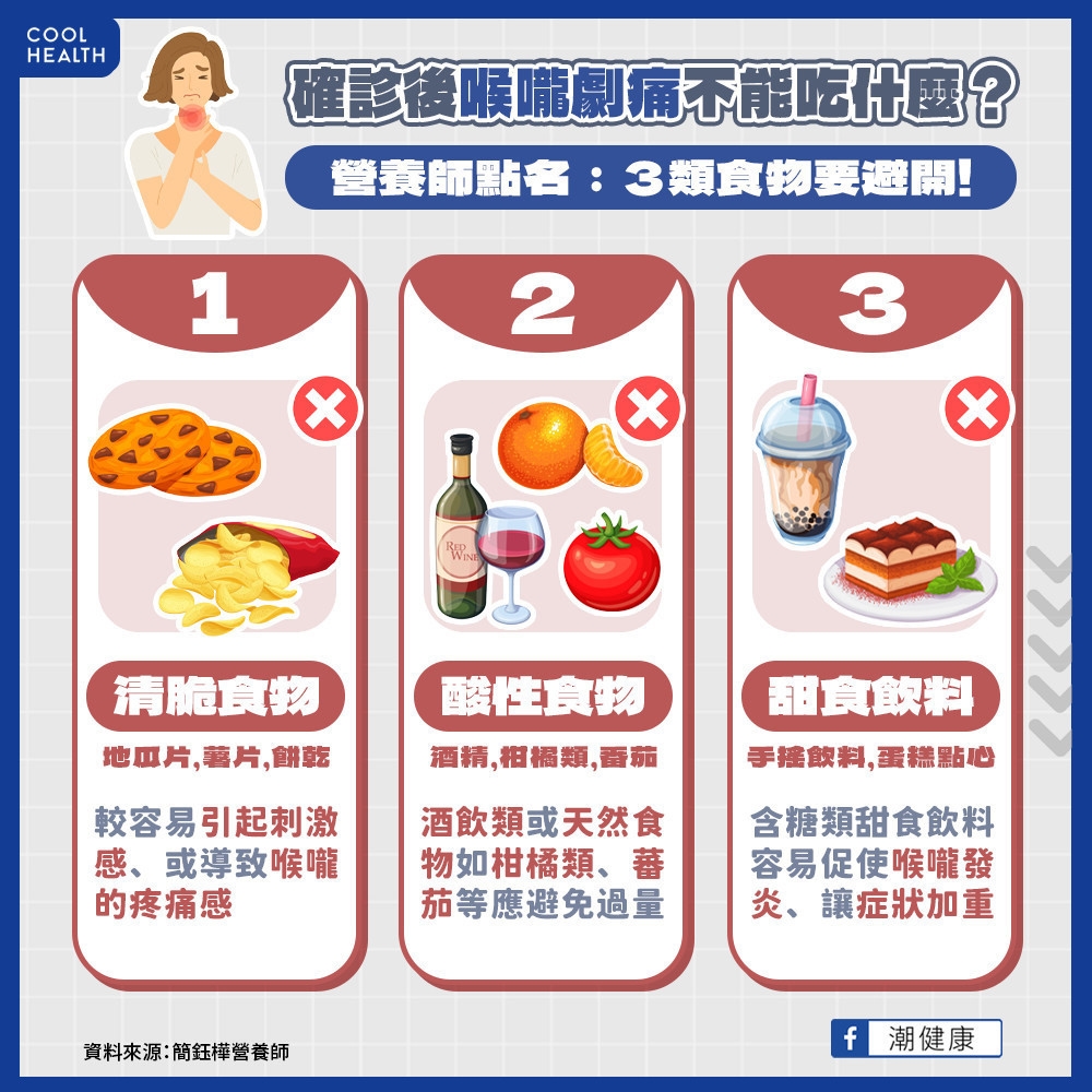 確診喉嚨痛如「刀割」如何緩解? 營養師揭「6食物」營養又好入口